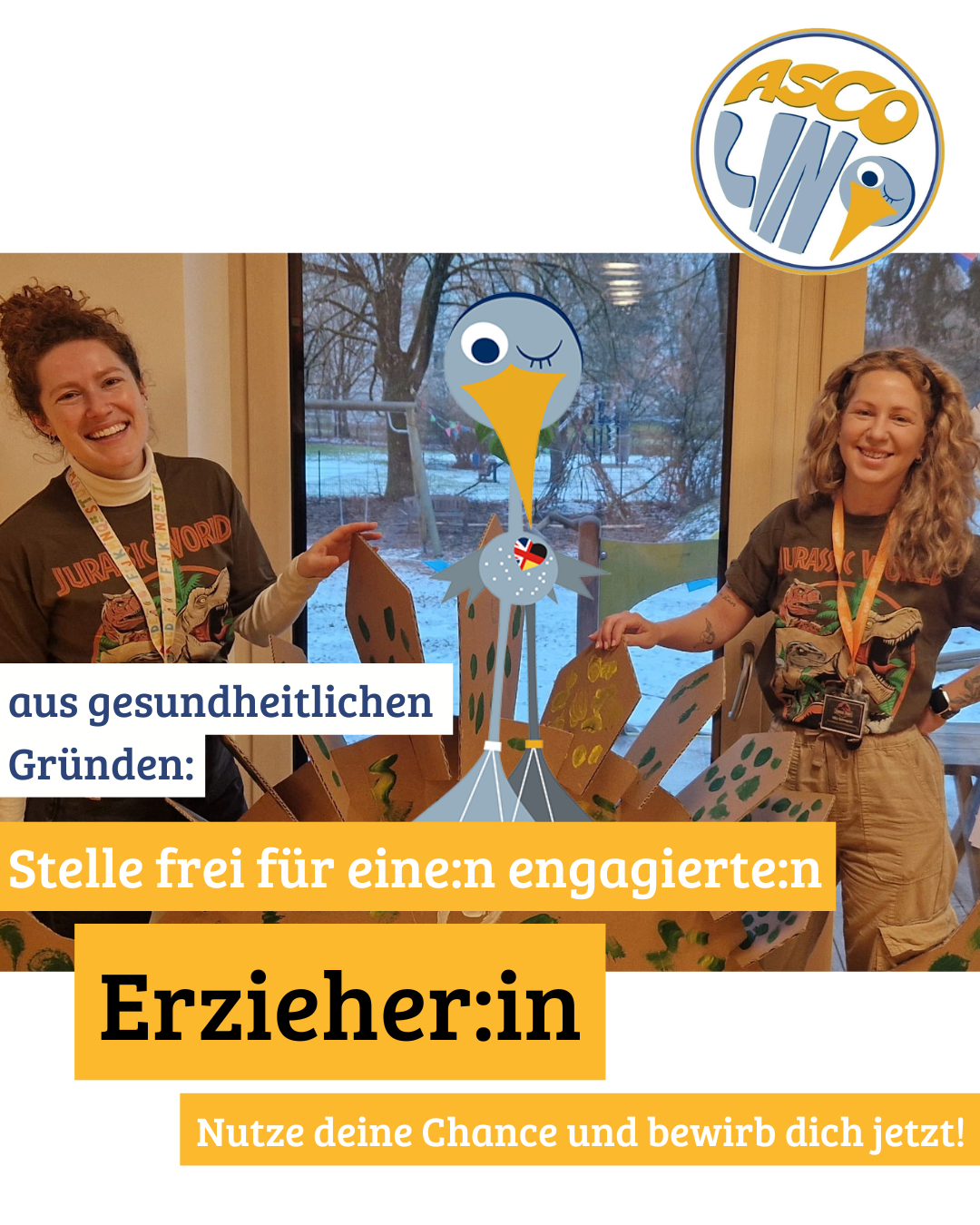 Meghan und Mila suchen eine:n Kolleg:in