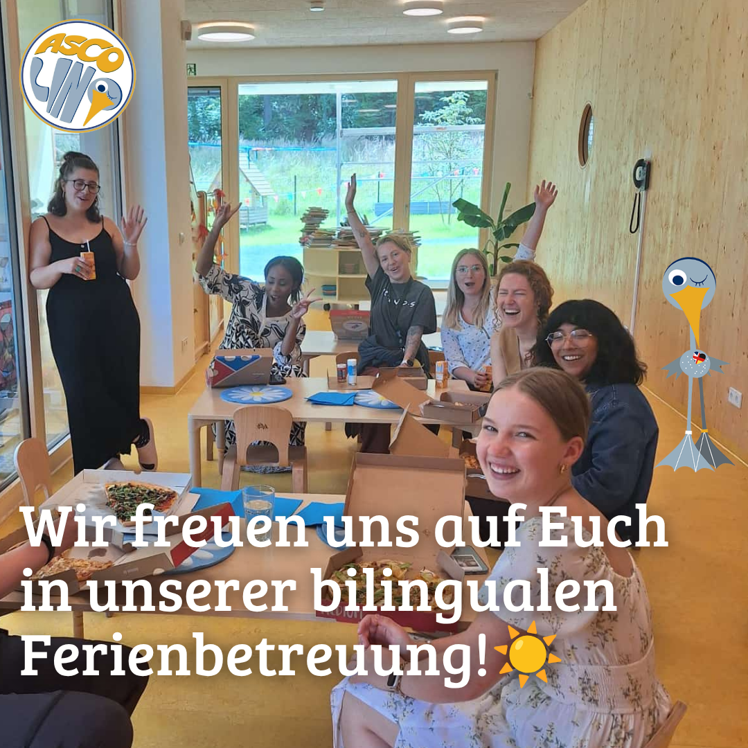 Unser Team freut sich auf die Kinder der bilingualen Ferienbetreuung!