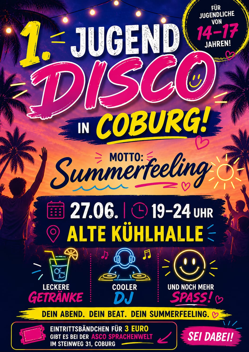 Summerfeeling - Jugenddisco in Coburg